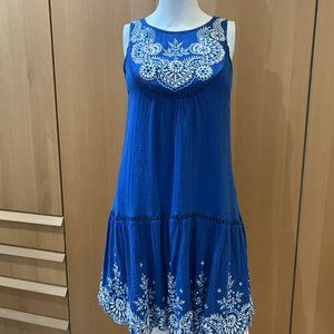 Meadow Rue blue dress by Anthropolgie